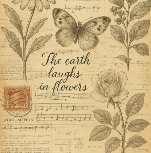 Earth laughs in Flowers - Mint by Michelle Decoupage Paper