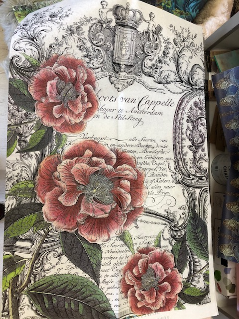 French script floral