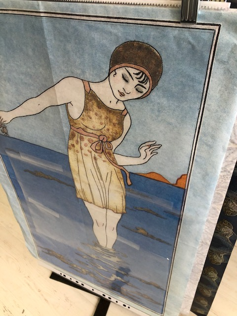 1920's French Art Deco Swimming