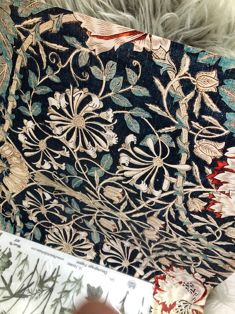 William Morris Honeysuckle in Blue