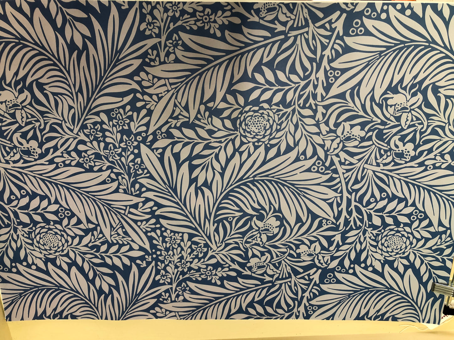 William Morris Art Nouveau. Blue leaves