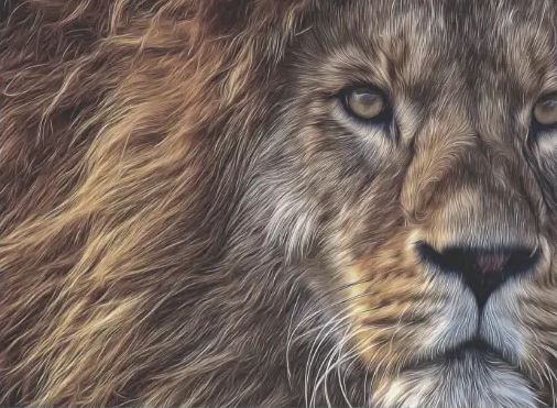 Watercolor Artistic Lion