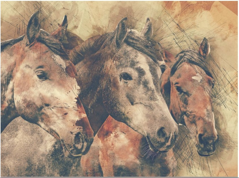 Watercolor Horses