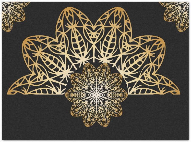 Metallic Faux Gold Mandalas Tissue Paper
