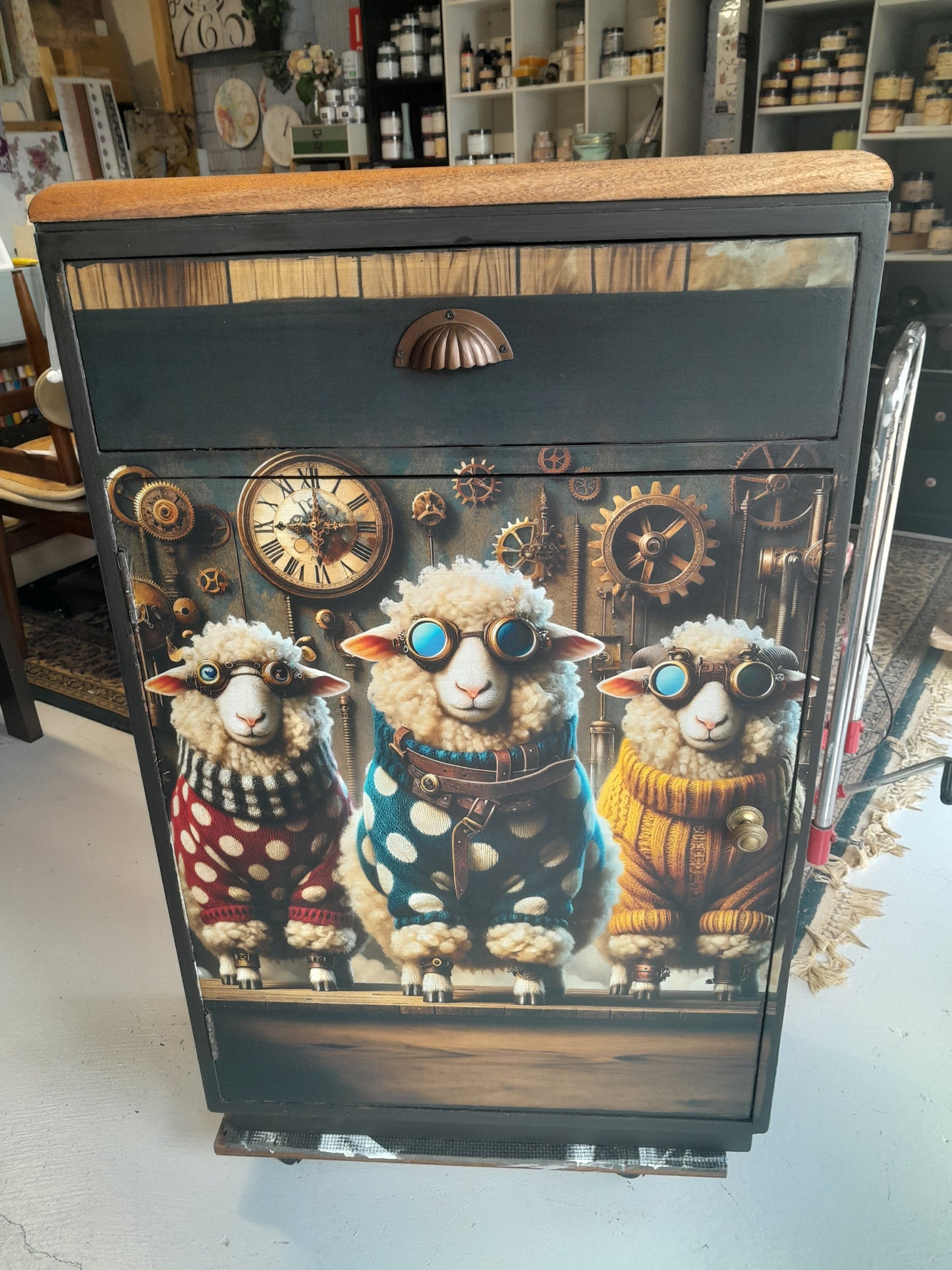 Steampunk Sheep Cupboard