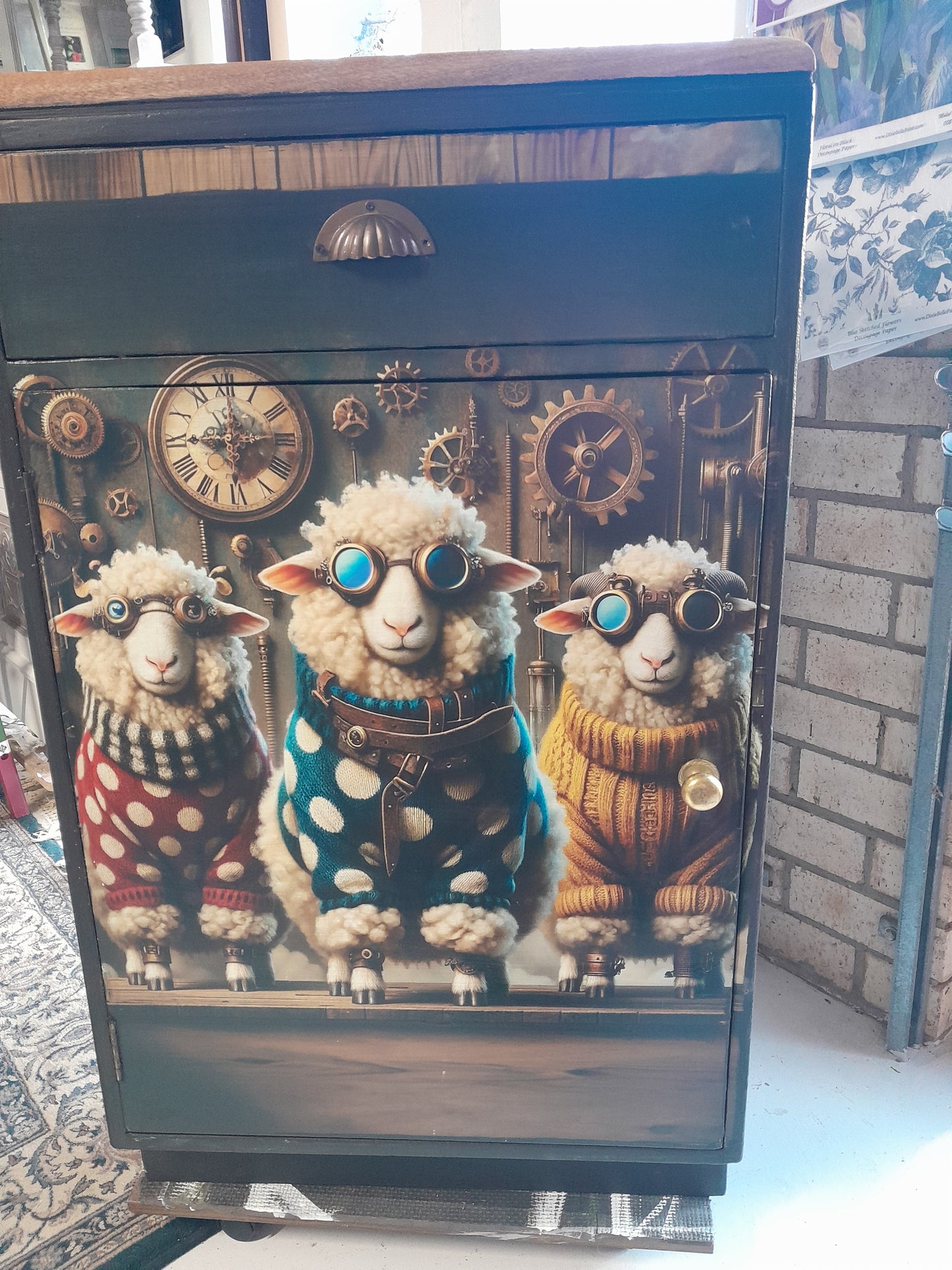 Steampunk Sheep Cupboard