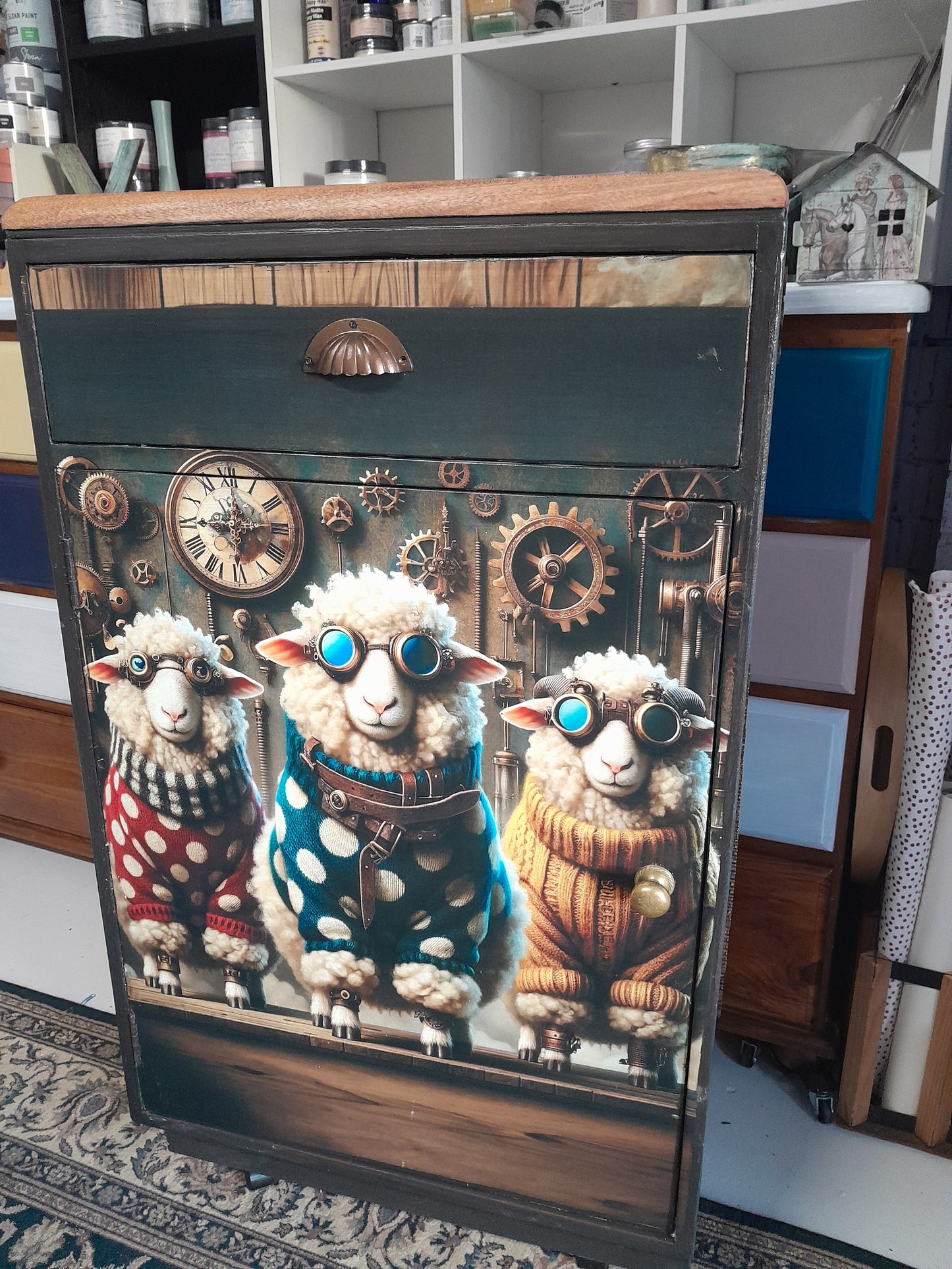 Steampunk Sheep Cupboard