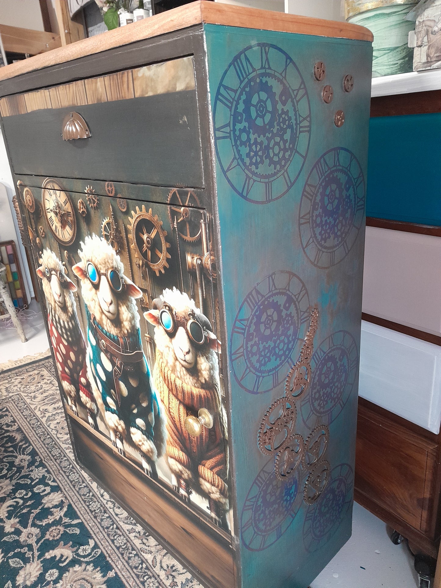 Steampunk Sheep Cupboard