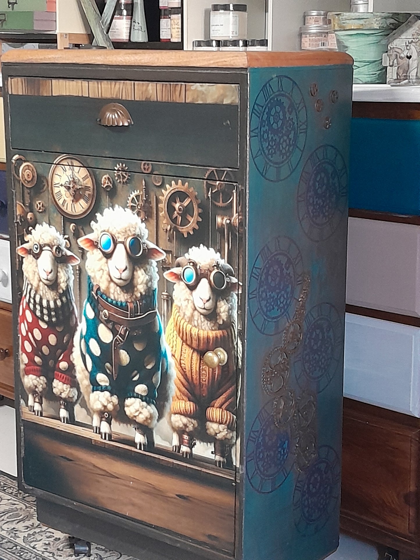 Steampunk Sheep Cupboard