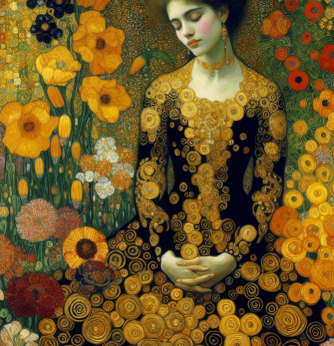 Bathed in Gold.  Mint by Michelle Decoupage Paper