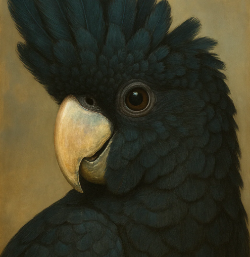 Black Cockatoo - Mint by Michelle Decoupage Paper