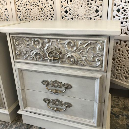 Bedsides in White and Grey