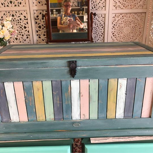 Timber Box refurbished in fun colours