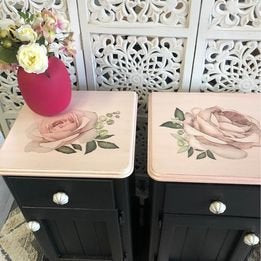 Black and pink Bedsides.