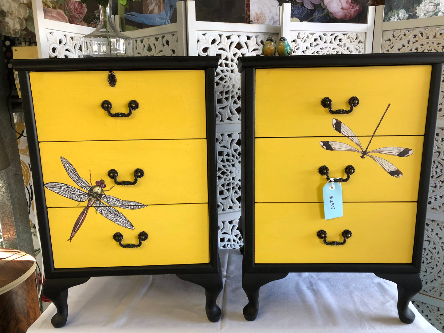 Bedside tables. Dragonfly dreaming