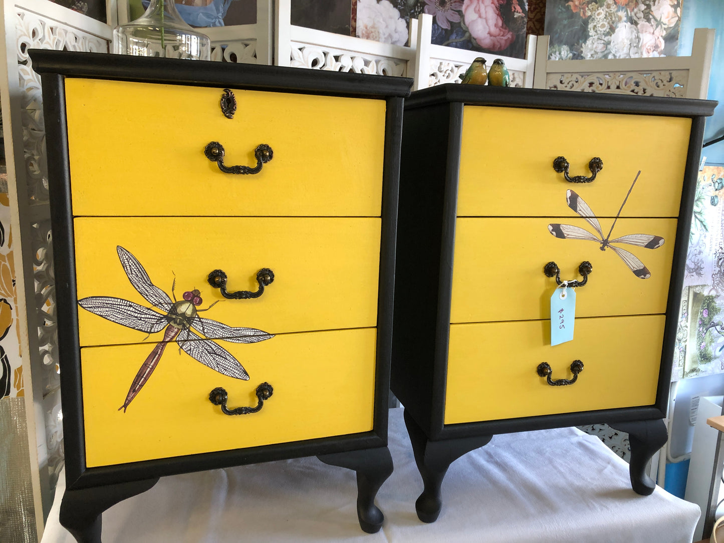 Bedside tables. Dragonfly dreaming