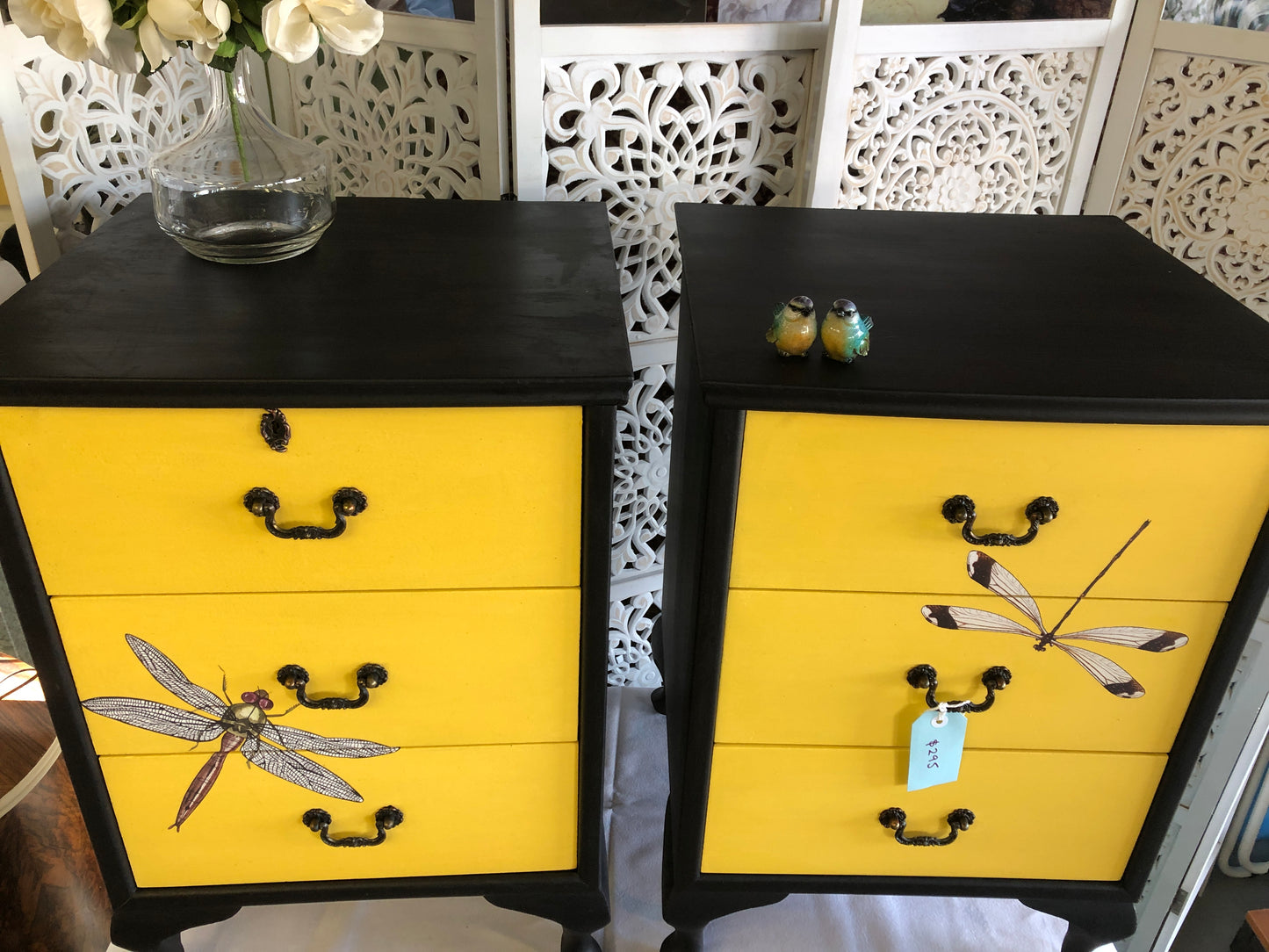 Bedside tables. Dragonfly dreaming