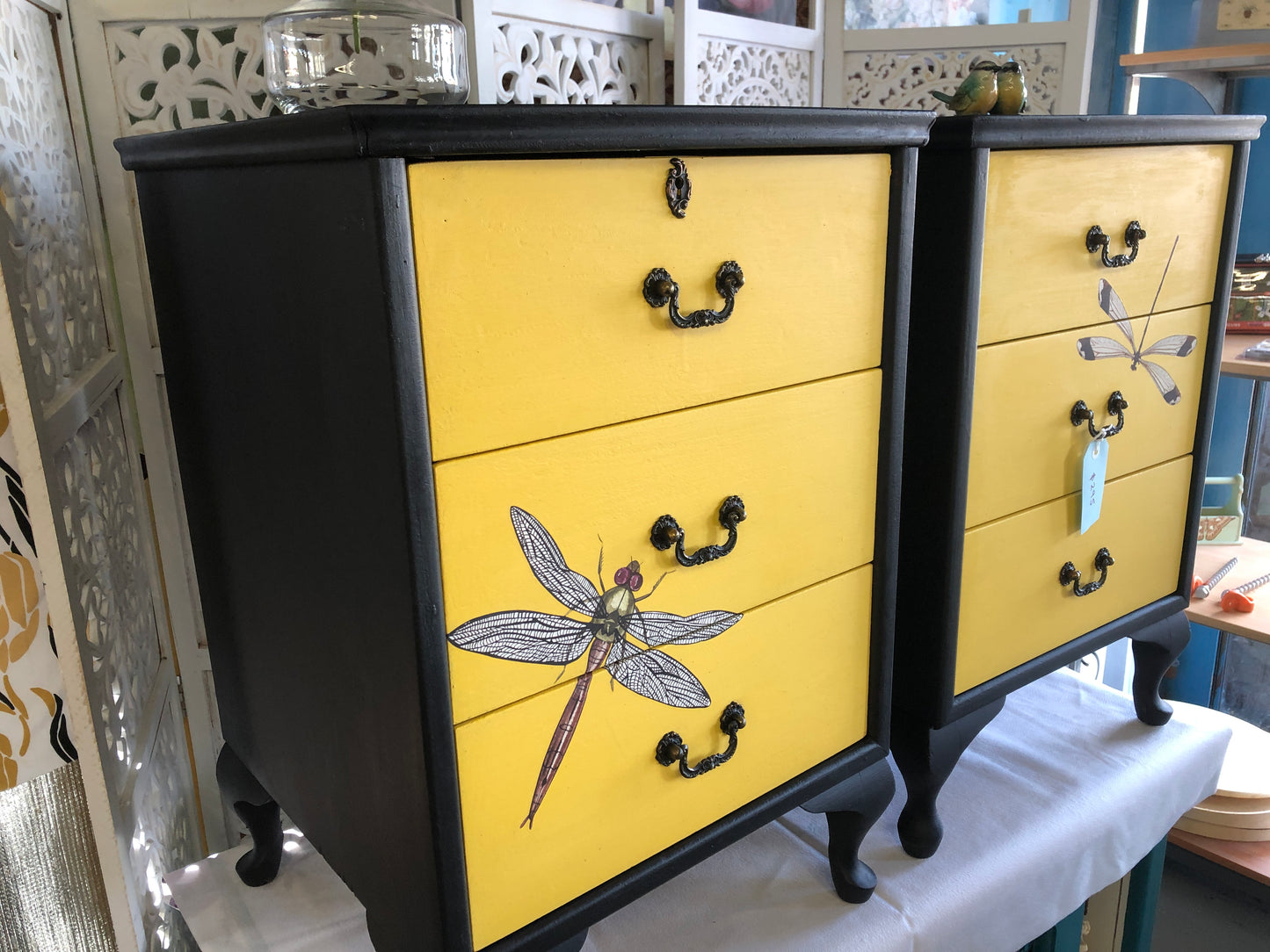 Bedside tables. Dragonfly dreaming